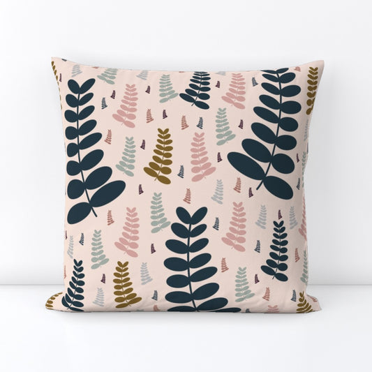 Midnight Fern Dance seamless Pattern | Hand Drawn | Digital Download | Commercial Use | Repeating Design | High Resolution (12X12 Inch, 300 DPI)