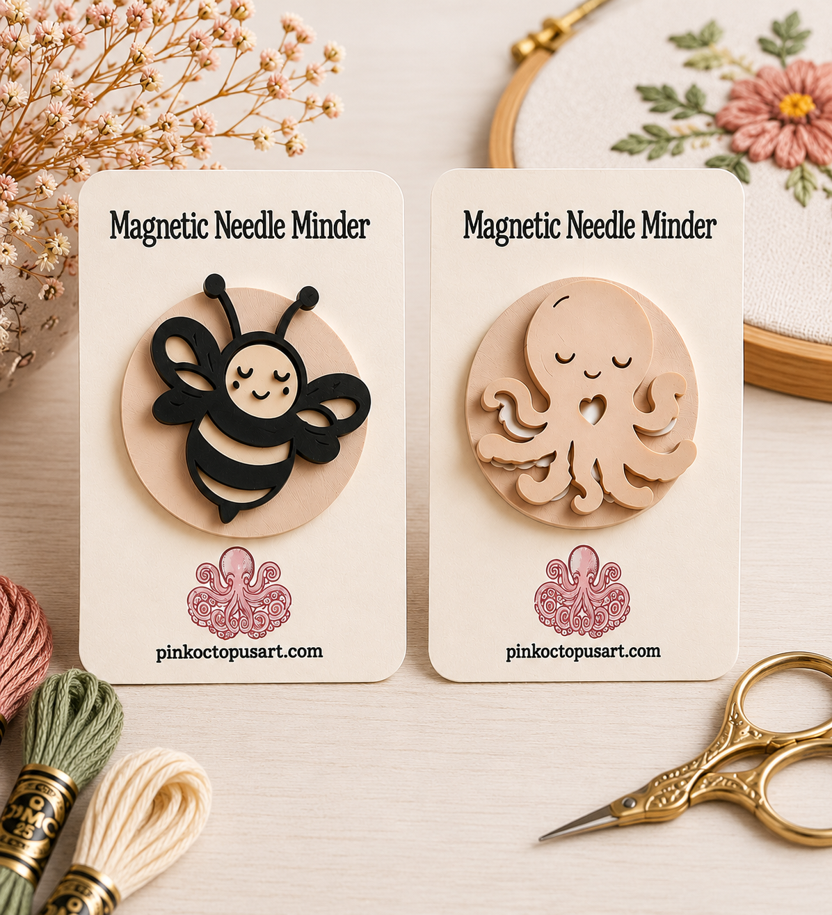 Magnetic Needle Minder | Handmade Sewing & Embroidery Accessory