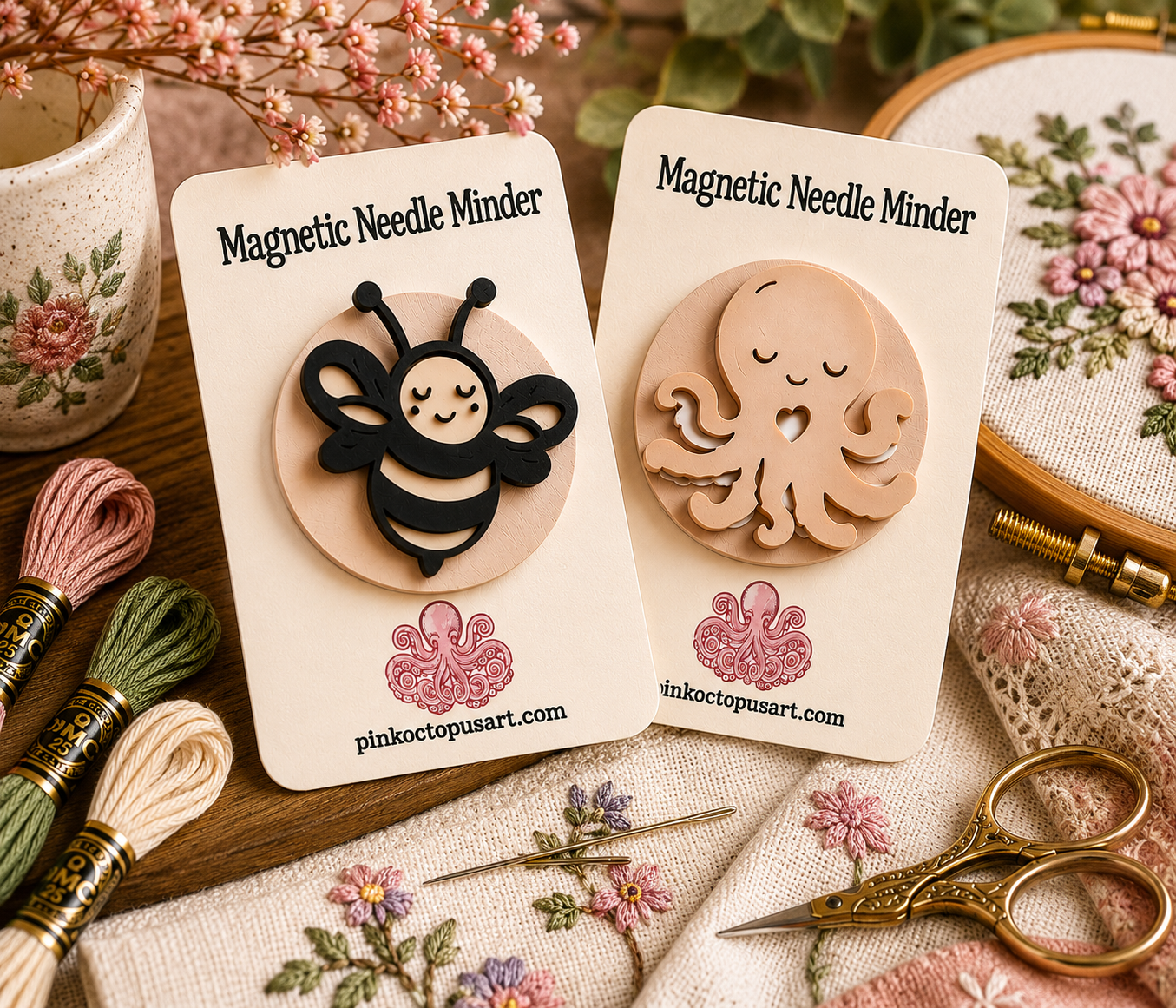 Magnetic Needle Minder | Handmade Sewing & Embroidery Accessory