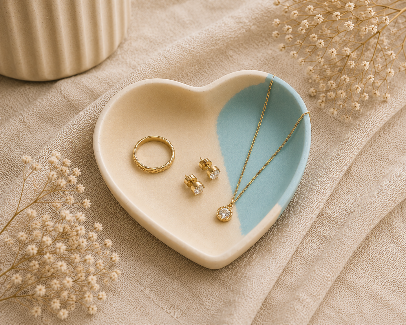 Handmade Jesmonite Trinket Trays | Pink Octopus Art