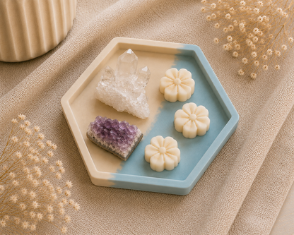 Handmade Jesmonite Trinket Trays | Pink Octopus Art