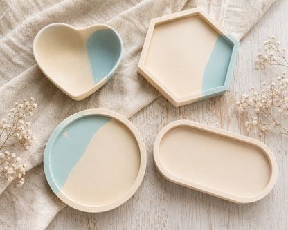 Handmade Jesmonite Trinket Trays | Pink Octopus Art