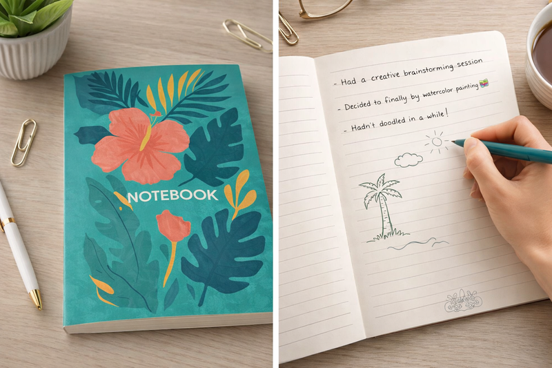Tropical Thoughts: ADHD Creative Notebook