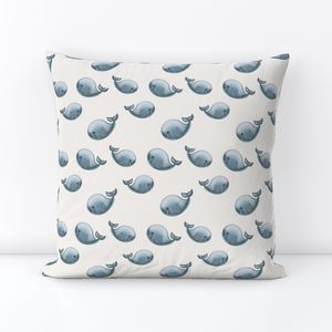 Blue Whale Seamless Pattern – 12x12” 300 DPI Digital Download